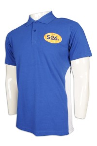 P1140 Custom Men's Short Sleeve Polo Shirt Side Contrast Polo Shirt Manufacturer